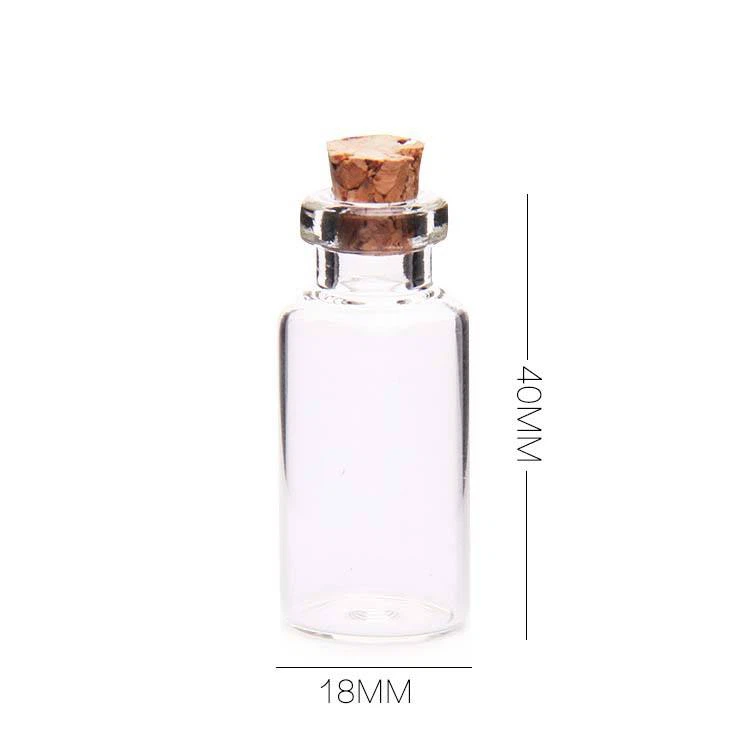 Small glass bottle with cork stoppers 1 Small glass bottle with cork stoppers 1
