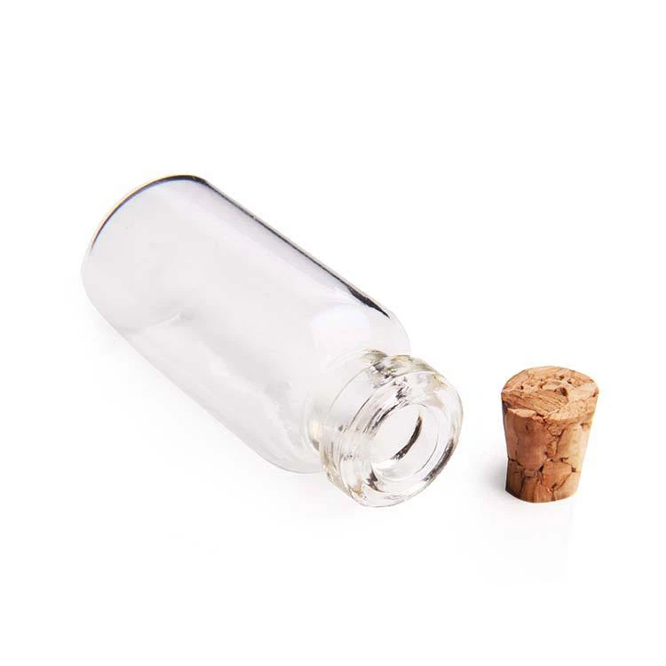Small glass bottle with cork stoppers 3 Small glass bottle with cork stoppers 3
