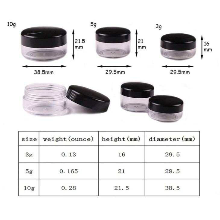 5 Gram Cosmetic Jars For Sale