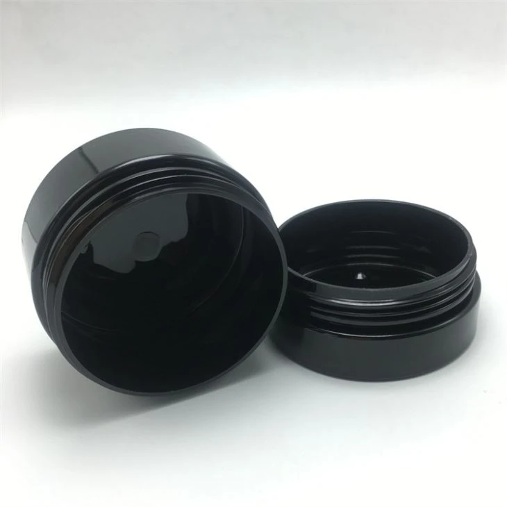 Black Plastic Cream Jar