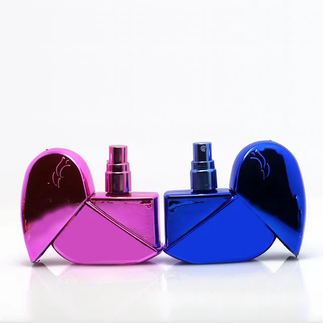 Heart Aluminium Glass Perfume Bottle