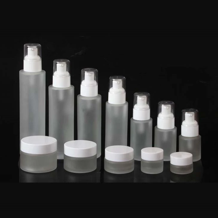 30ML بطری لوازم آرایشی شیشه ای پمپ مات